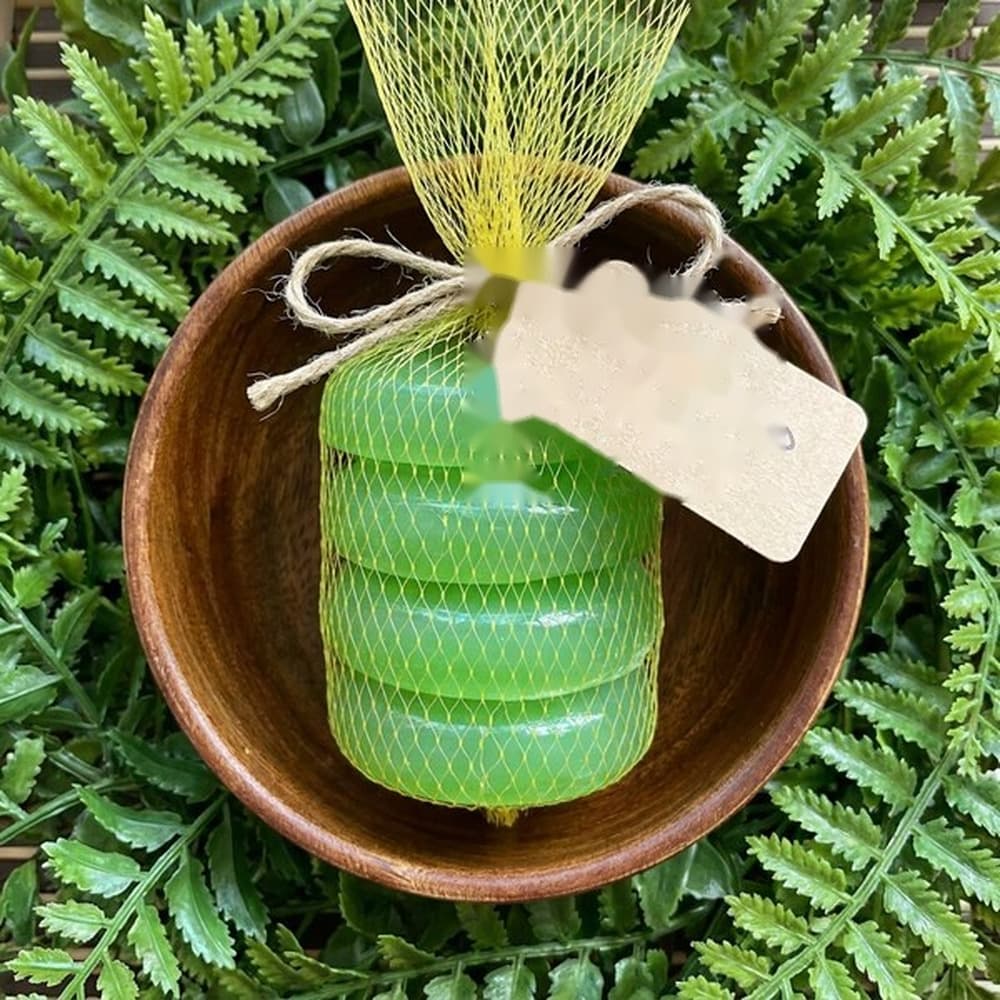 Kit 4 Sabonetes Artesanais Glicerinados - Aroma Maçã Verde — imagem 1