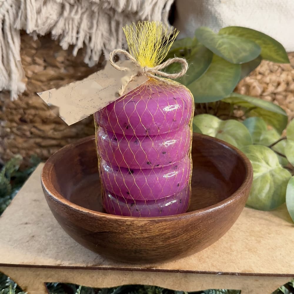 Kit 4 Sabonetes Artesanais Glicerinados - Aroma Amora — imagem 1