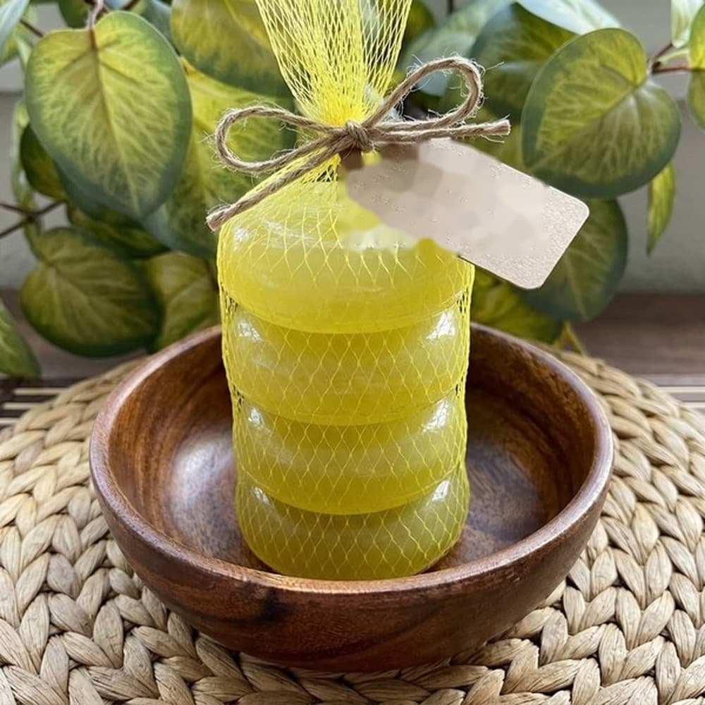 Kit 4 Sabonetes Artesanais Glicerinados - Aroma Limão Siciliano — imagem 1